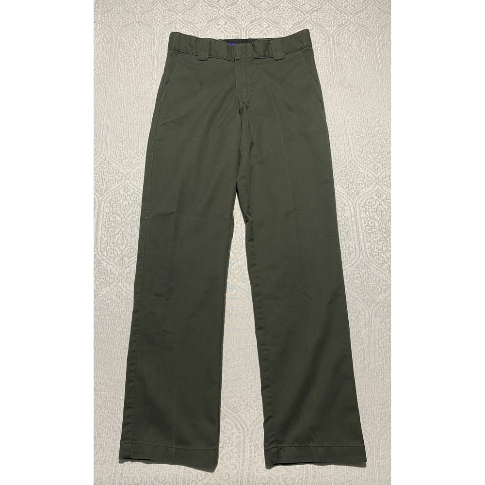 Dickies Flex Slim Taper Work Pants Mens 30x31 Olive Green Chino Trousers